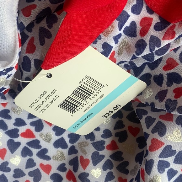 BABY GIRL SUN SUIT ROMPER 6 MO. BRAND NEW ADORABLE - Picture 7 of 7